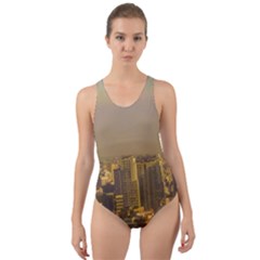 Buenos Aires City Aerial View002 Cut-out Back One Piece Swimsuit by dflcprintsclothing