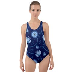 Flower Cut-out Back One Piece Swimsuit by zappwaits