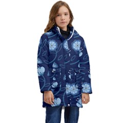 Flower Kid s Hooded Longline Puffer Jacket by zappwaits