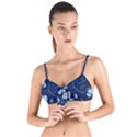 Flower Tie Up Cut Bikini Top View1