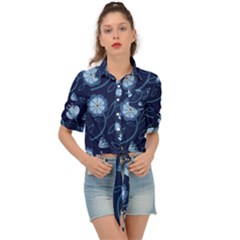 Flower Tie Front Shirt  by zappwaits