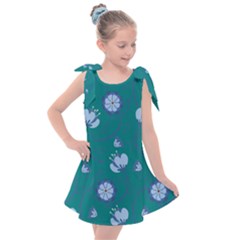 Floral-seamless-pattern Kids  Tie Up Tunic Dress by zappwaits