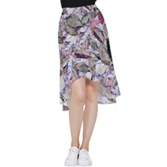 Leaves  Frill Hi Low Chiffon Skirt by DinkovaArt