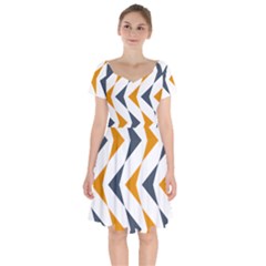 Abstract Arrow Pattern T- Shirt Abstract Arrow Pattern T- Shirt Short Sleeve Bardot Dress by maxcute