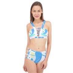 Abstract Art Design T- Shirt Abstract-1 T- Shirt Cage Up Bikini Set by maxcute
