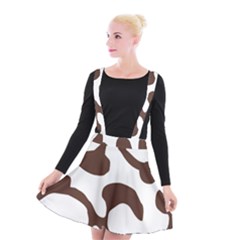 Abstract Pattern Beige Swirl T- Shirt Abstract Pattern Beige Swirl T- Shirt Suspender Skater Skirt by maxcute