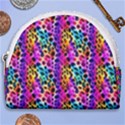 Rainbow Leopard Horseshoe Style Canvas Pouch View1