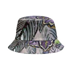 Dark Leaves Inside Out Bucket Hat by DinkovaArt