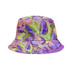 Purple Leaves Inside Out Bucket Hat by DinkovaArt