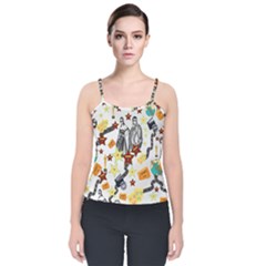 Celebrity  Velvet Spaghetti Strap Top by PollyParadiseBoutique7