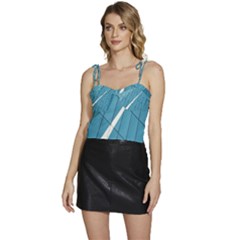 Design Texture Flowy Camisole Tie Up Top by artworkshop