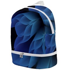 Abstract Blue Background Zip Bottom Backpack by artworkshop