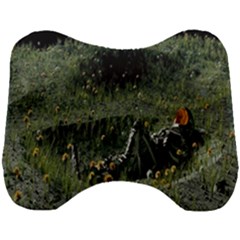 Astronaut Lying In Flowers Fantasy Head Support Cushion by artworkshop