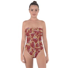 Cookies With Strawberry Jam Motif Pattern Tie Back One Piece Swimsuit by dflcprintsclothing