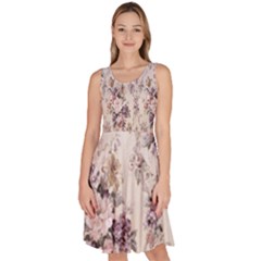Vintage Floral Pattern Knee Length Skater Dress With Pockets by artworkshop