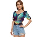 Abstract Galactic Wallpaper Button up blouse View2