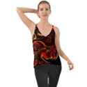 Modern Art Design Fantasy Surreal Orange Chiffon Cami View1