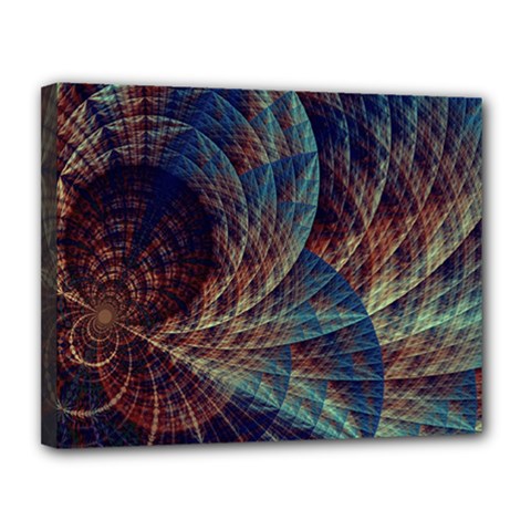 Fractal Abstract- Art Canvas 14  X 11  (stretched) by Ravend