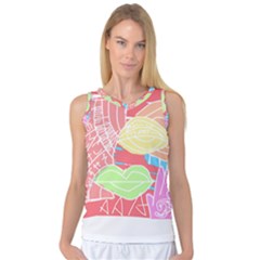 Abstract T- Shirt Aksara T- Shirt Women s Basketball Tank Top by maxcute