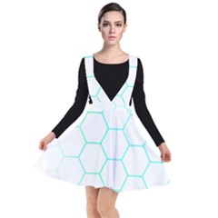 Abstract T- Shirt Honeycomb Pattern 4 Plunge Pinafore Dress by maxcute