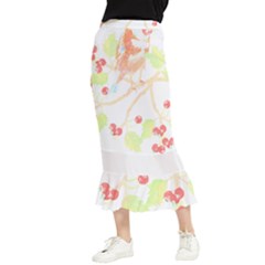 Bird Lover T- Shirtbird T- Shirt (6) Maxi Fishtail Chiffon Skirt by maxcute