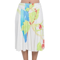 Bird Lover T- Shirtbird T- Shirt (9) Velvet Flared Midi Skirt by maxcute