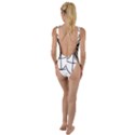Black And White Pattern T- Shirt Black And White Pattern T- Shirt High Leg Strappy Swimsuit View2