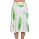 Boho Leaf Pattern T- Shirt Boho Leaf Pattern8 Velvet Flared Midi Skirt View2