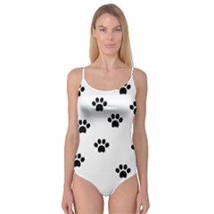 Dog Paw Print T- Shirt Paw Pattern 6 Camisole Leotard  by maxcute