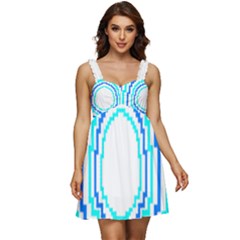 Easter Eggs T- Shirt Easter Egg Design T- Shirt Ruffle Strap Babydoll Chiffon Dress by maxcute