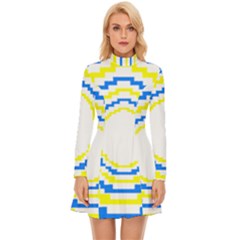 Easter Eggs T- Shirt Easter Eggs Pattern T- Shirt Long Sleeve Velour Longline Dress by maxcute