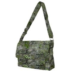 Old Stone Exterior Wall With Moss Full Print Messenger Bag (l) by dflcprintsclothing