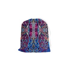 Abstract Blend Repeats Drawstring Pouch (small) by kaleidomarblingart