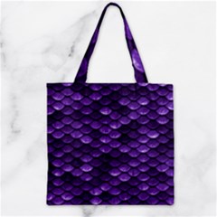 Purple Scales! Zipper Grocery Tote Bag by fructosebat