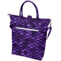Purple Scales! Buckle Top Tote Bag View2