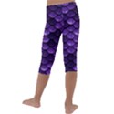 Purple Scales! Kids  Lightweight Velour Capri Leggings  View4
