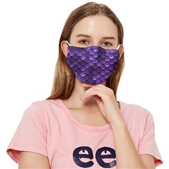 Purple Scales! Fitted Cloth Face Mask (adult) by fructosebat