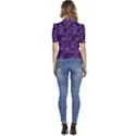 Purple Scales! Puffed Short Sleeve Button Up Jacket View4
