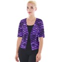 Purple Scales! Cropped Button Cardigan View1