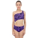 Purple Scales! Spliced Up Two Piece Swimsuit View1