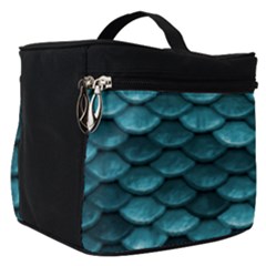 Teal Scales! Make Up Travel Bag (small) by fructosebat