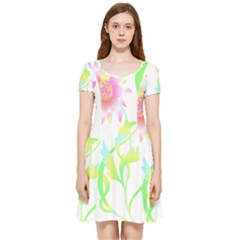 Flower Pattern T- Shirtflower T- Shirt Inside Out Cap Sleeve Dress by maxcute