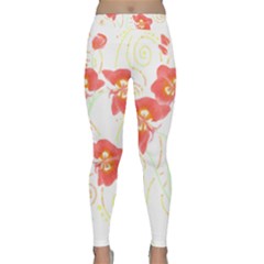 Flowers Illustration T- Shirtflowers T- Shirt Classic Yoga Leggings by maxcute