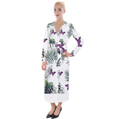 Hawaii T- Shirt Hawaii Lent Flowers Pattern T- Shirt Velvet Maxi Wrap Dress by maxcute