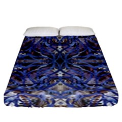 Denim Blend Repeats I Fitted Sheet (king Size) by kaleidomarblingart