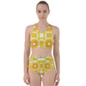 Yellow Seamless Pattern Racer Back Bikini Set View1