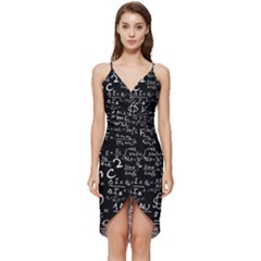 E=mc2 Text Science Albert Einstein Formula Mathematics Physics Wrap Frill Dress by Jancukart