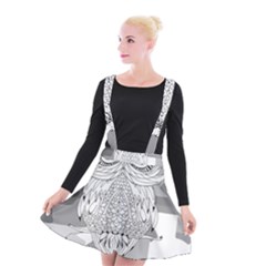 Owl Illustration T- Shirtowl T- Shirt (1) Suspender Skater Skirt by maxcute