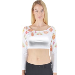 Pattern T- Shirt Cute And Spooky T- Shirt Long Sleeve Crop Top by maxcute