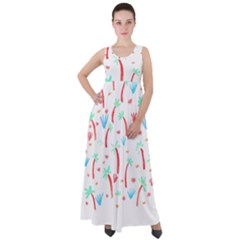 Pattern T- Shirtthe Watercolor Jungle Pattern 2 T- Shirt Empire Waist Velour Maxi Dress by maxcute